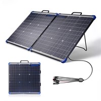 Topunive Solar Panel Foldable 100W 18V Portable