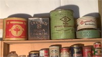 (5) Large Vintage & Antique Food Tins