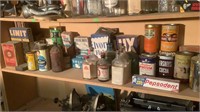 Shelf Lot Of Vintage Soaps, Cleaners & Containers