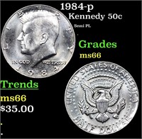 1984-p Kennedy Half Dollar 50c Grades GEM+ Unc