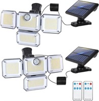 NEW! $58 Outdoor Solar Motion Sensor Lights 2 Pack
