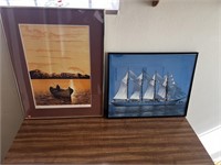 2 Sail Boat Art Pieces