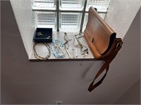 Costume Jewelry & Real Leather Purse