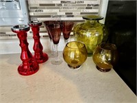 Vases, Candle Sticks & Wine Glasses