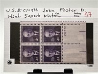 JOHN FOSTER DULLES MINT BLOCK