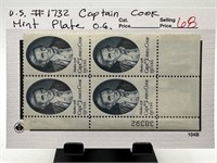 #1732 CAPTAIN COOK STAMP BLOCK OG