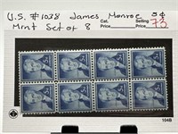 #1038 JAMES MONROE SET OF 8 STAMPS