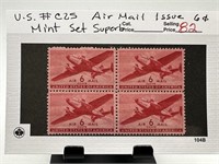 #C25 AIRMAIL ISSUE MINT SET STAMP BLOCK