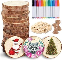 Natural Wood Slices for Crafts 50 Pcs 2-2.5