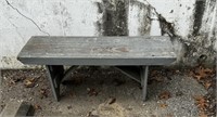 Gray Wooden Bench