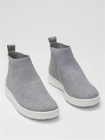 $235 Eileen Fisher POINT-MELANGE STRETCH GRAY