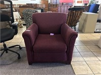 Red Arm Chair, Comfy In Good Condition
