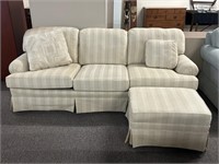 King Hickory Sofa, Firm Cushions, With Footrest