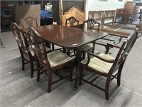 Vintage Dining Room Table And Six Chairs