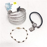 Bracelets metal lot charm pearl beads