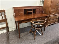 Custom Made Solid Wood Desk With Chair