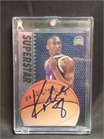 1997 scoreboard signed Kobe Bryant card