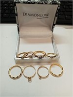 OF) Diamonluxe simulated diamond rings