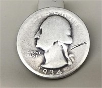 OF) 1934-D WASHINGTON QUARTER, GOOD DATE