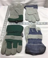 C3) TWO PAIRS WORK GLOVES, ONE PAIR STILL NEW!