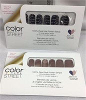 C1) TWO NEW SETS OF COLOR STREET NAIL STRIPS