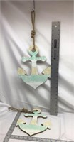 C1) TWO NEW ANCHOR WALL DECOR