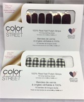 C1) TWO NEW SETS OF COLOR STREET NAIL STRIPS