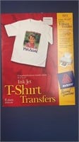 C6) T-shirt transfers. Six transfer sheets to