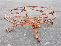 Spanish style wrought iron coffee table, as is