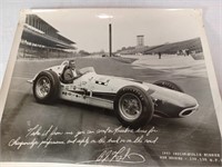 Vintage 8x10 photo AJ Foyt 1961 Indy winner.