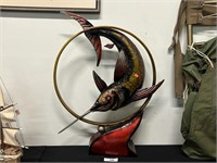 Metal Swordfish Sculpture