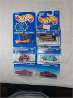 6 Hot Wheels.  Sealed on cards.