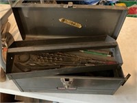 Metal Tool Box with Miscellaneous