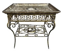 Metal Ornate Accent Table