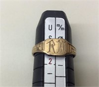 OF) CHILDS 10K RING, INITIALS "RM" ON IT