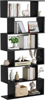 $100  Yusong 6-Tier Black Wood Display Shelf