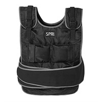 SPRI 20 lb Weighted Vest for Women & Men - Adjusta