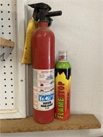 Extinguisher and flame  stop