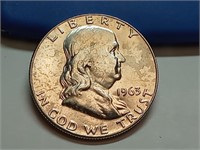 OF) 1963 D Silver Franklin half dollar