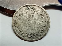 OF) 1920 Canada silver 10 cents