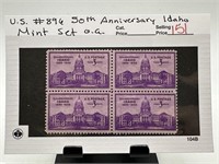 #896 50TH ANN IDAHO STAMP BLOCK