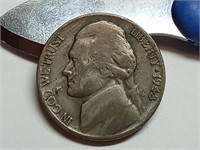 OF) 1943 P silver war nickel