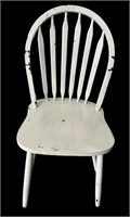 Vintage Painted White Wood Chair