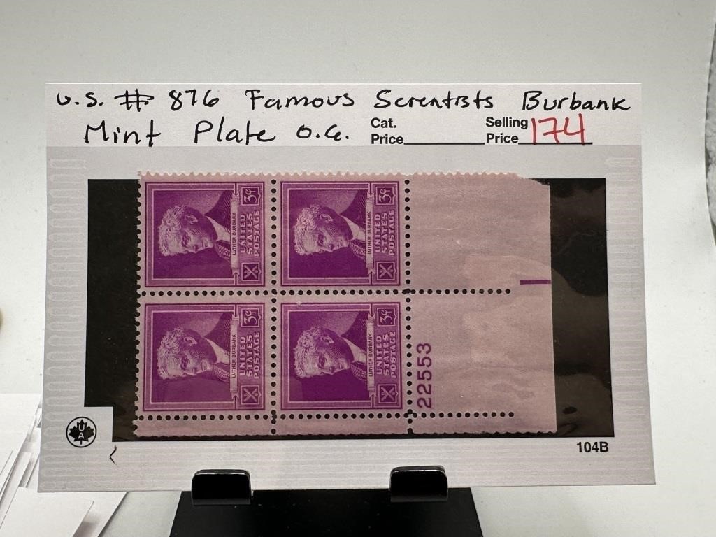 #876 FAMOUS SCIENTISTS BURBANK MINT OG