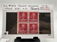 #875 FAMOUS SCIENTISTS LONG MINT SET OG