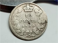 1900 Canada silver 10 cents