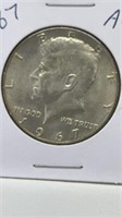 1967 Kennedy half dollar. AU condition.