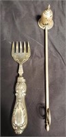 Sterling silver-handled fish serving fork and