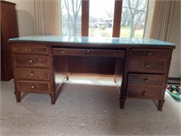 Executive desk with glass