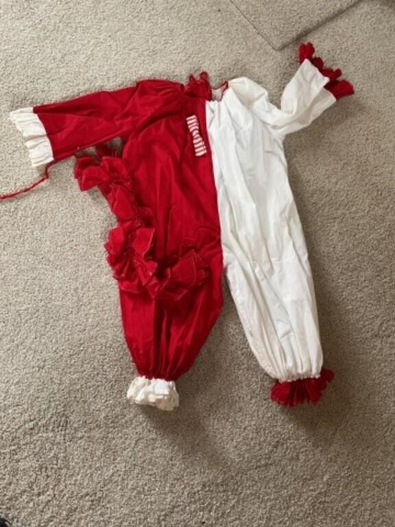 Hand sewn clown outfit